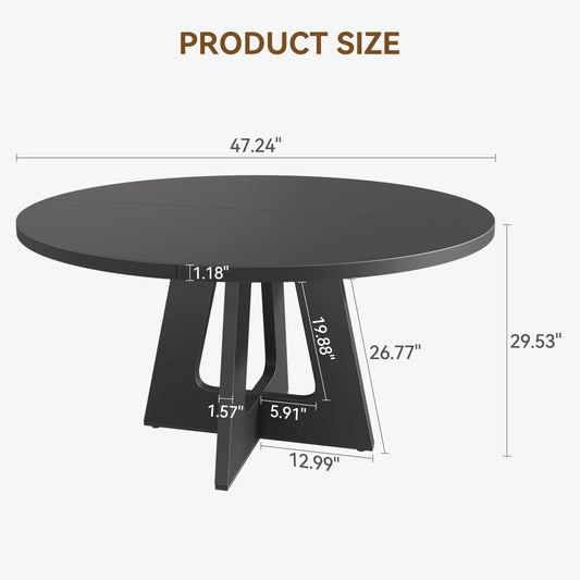 47-Inch Round Large Dining Table