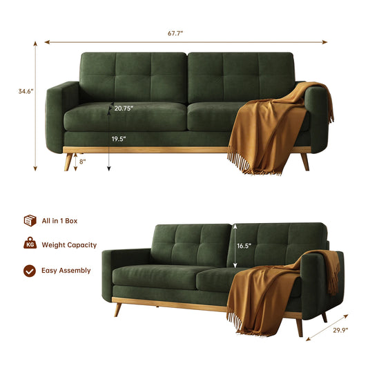 Mid-Century Modern Loveseat Sofa