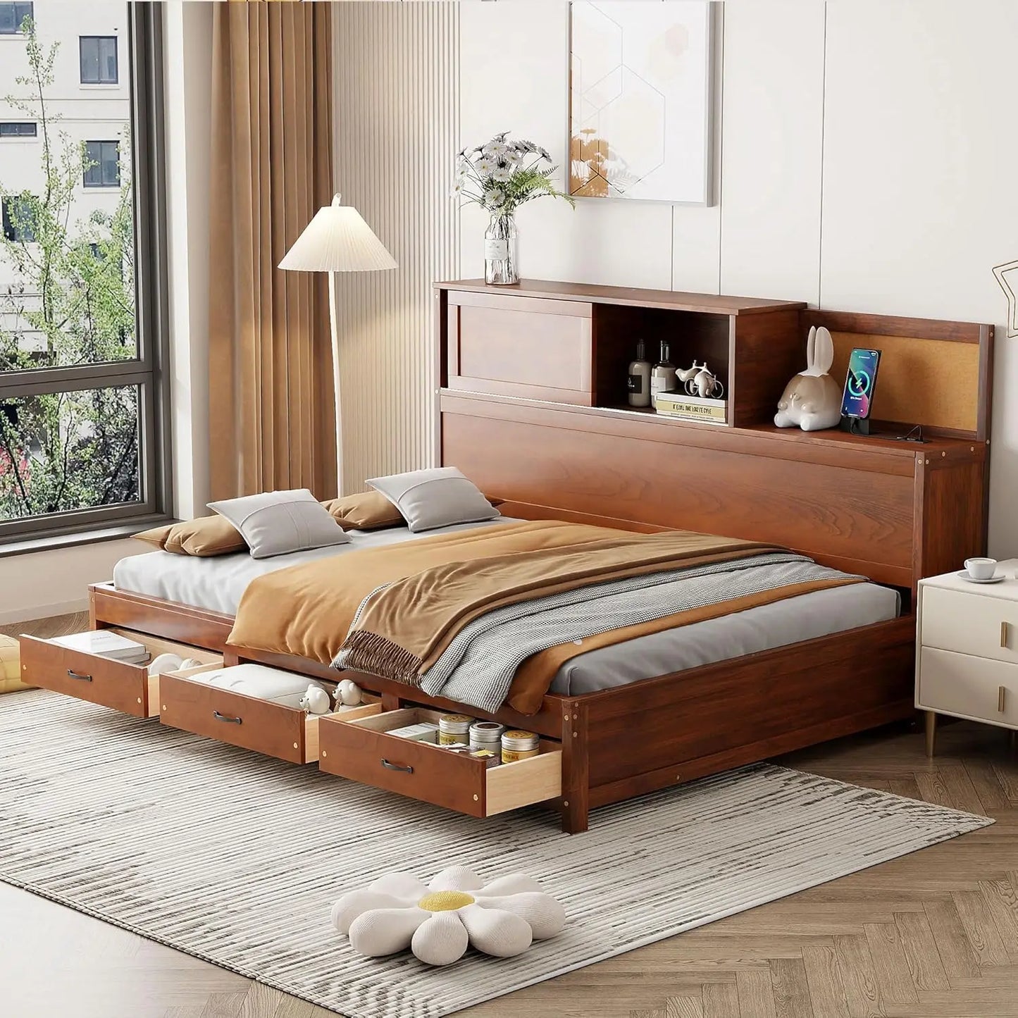 Full Size Daybed with USB Ports and Sockets