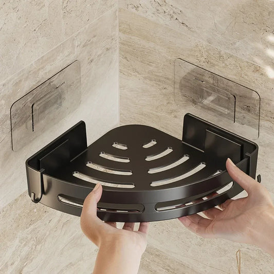 Adhesive Bathroom Shelf Shower Caddy No-Drill Corner Towel Holder Floating Storage Organizer (1/2/3 Pack)