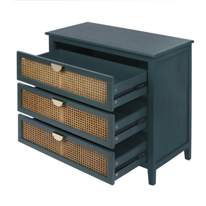 3 Drawer Cabinet Natural Rattan