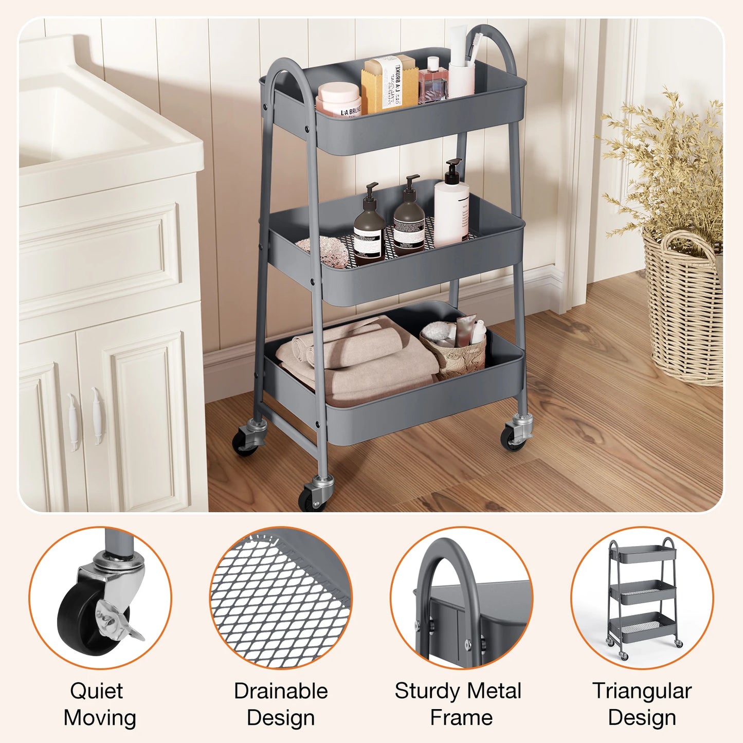 Metal Utility Storage Organizer