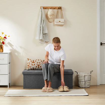 Folding Storage Ottoman Bench