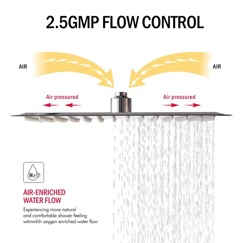 16 inch Big Rainfall Shower Faucets