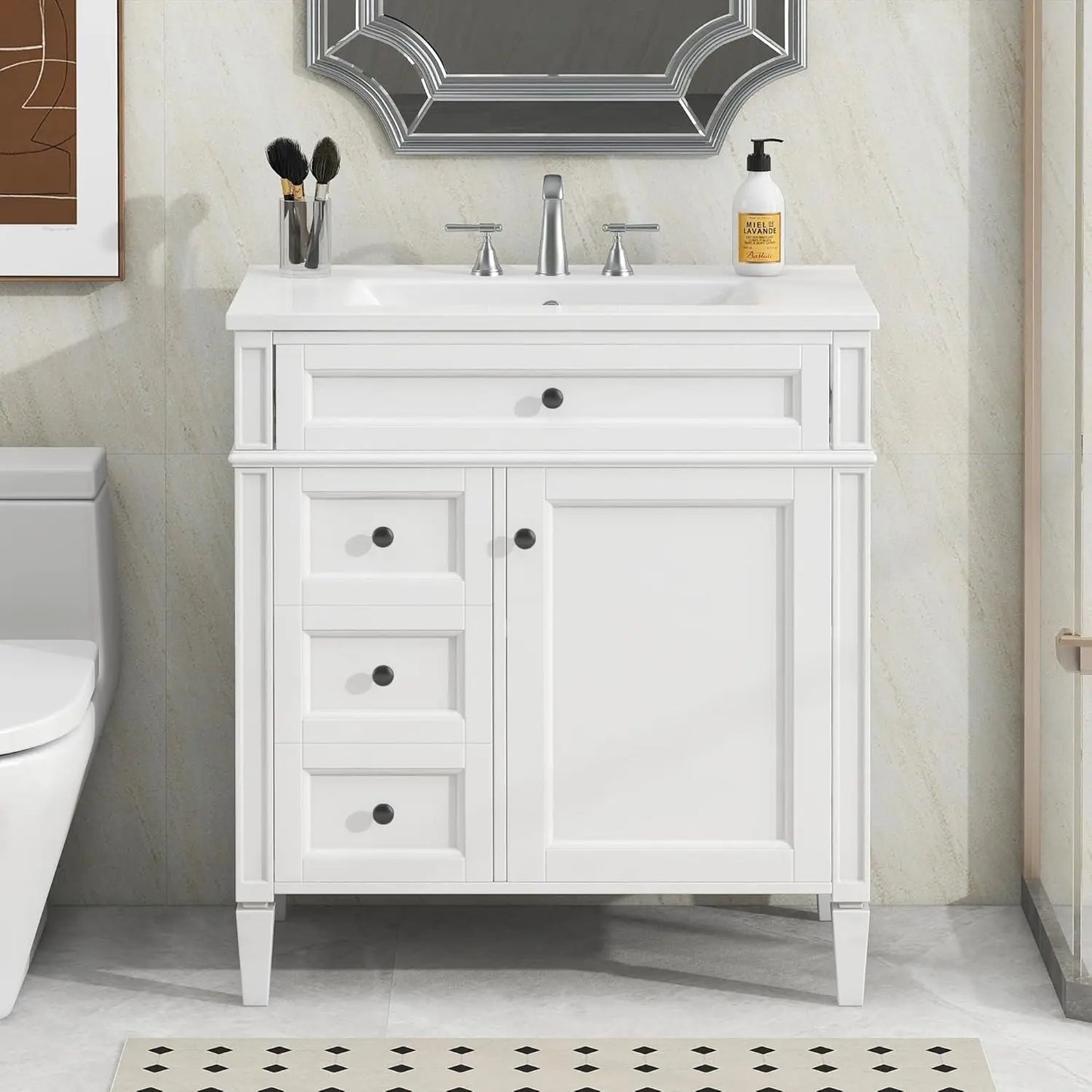30" Modern Freestanding Storage Cabinet