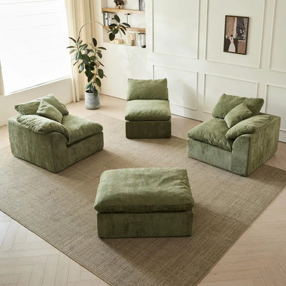 Modern Cloud L-Shaped 3-Seater Deep Seat Sofa