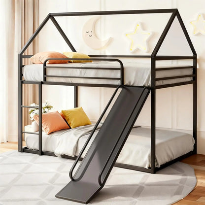 Twin Over Twin Bunk Bed with Slide