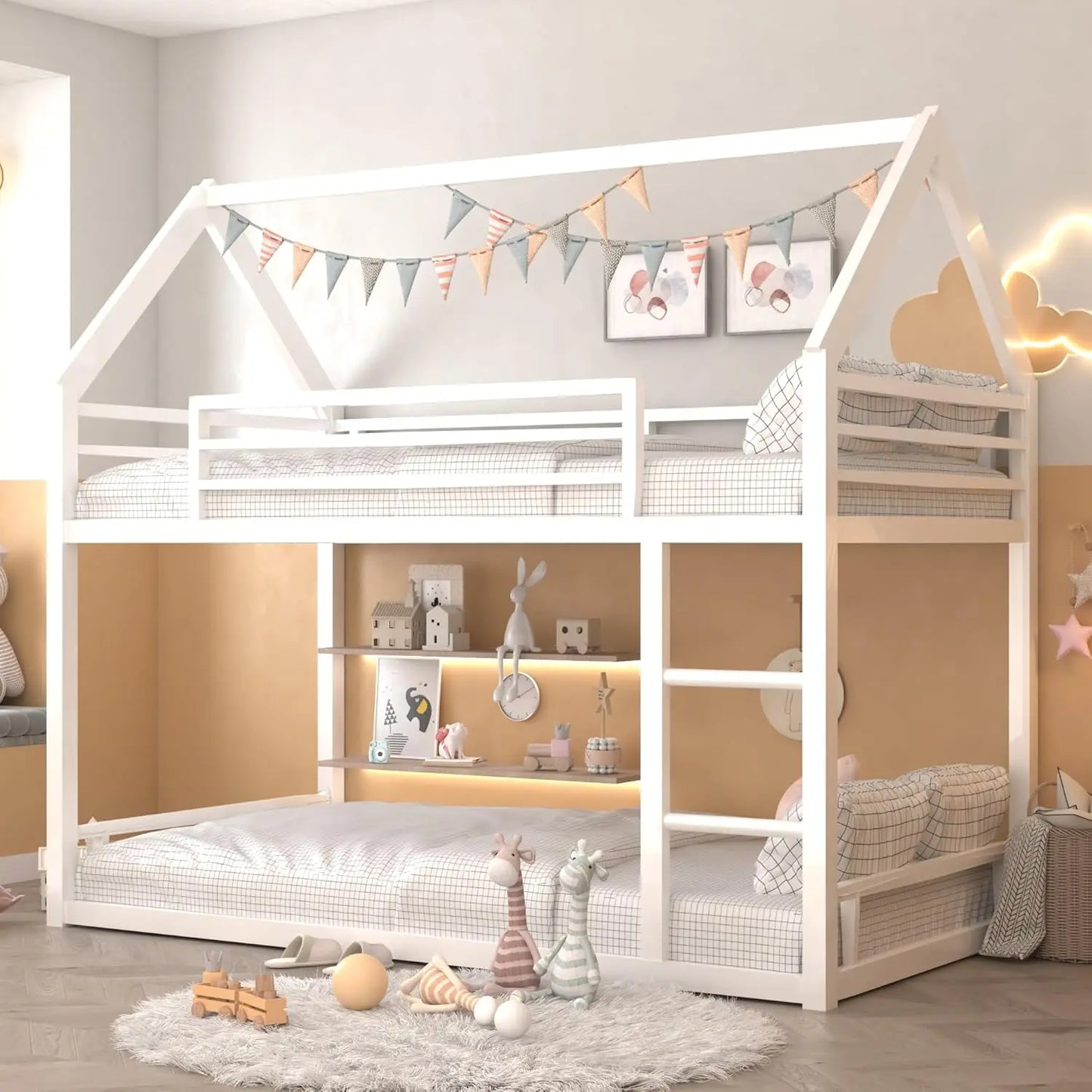 Twin Over Twin Bunk Bed with Slide