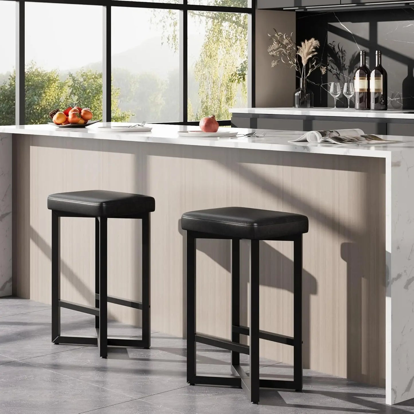 2PCS 24" Bar Stools Set
