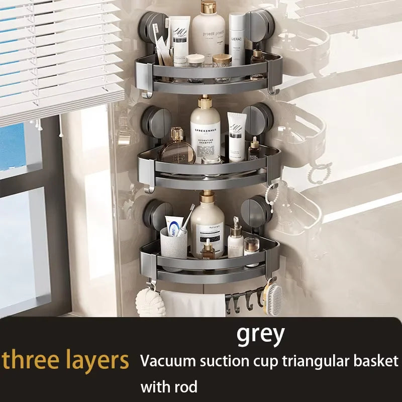 Bathroom Suction Cup Type Storage Rack