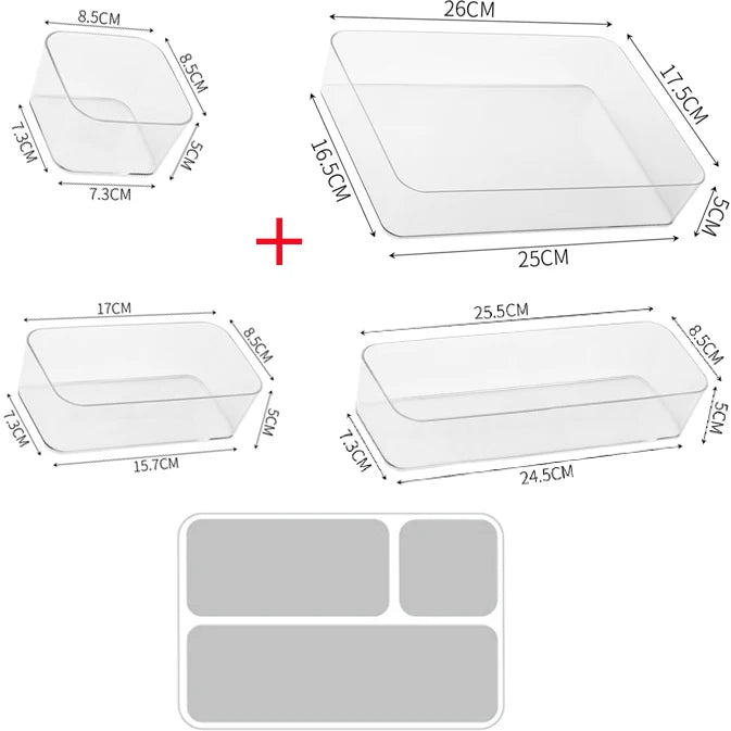 4PCS Desk Drawer Set, Makeup Organizers
