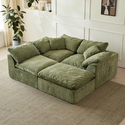 Modern Cloud L-Shaped 3-Seater Deep Seat Sofa