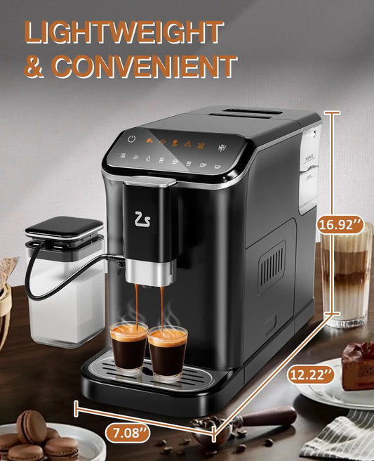 Fully Automatic Espresso Machine With Grinder and Milk Frother