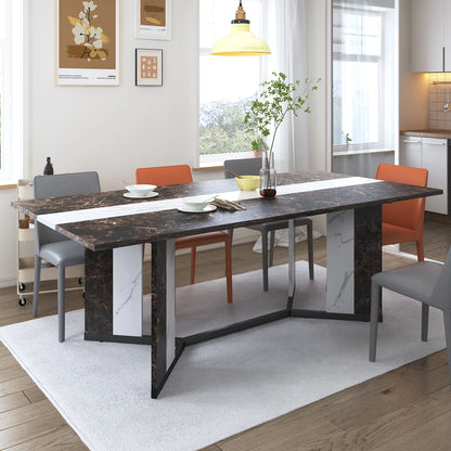 Large Rectangular White Dining Table