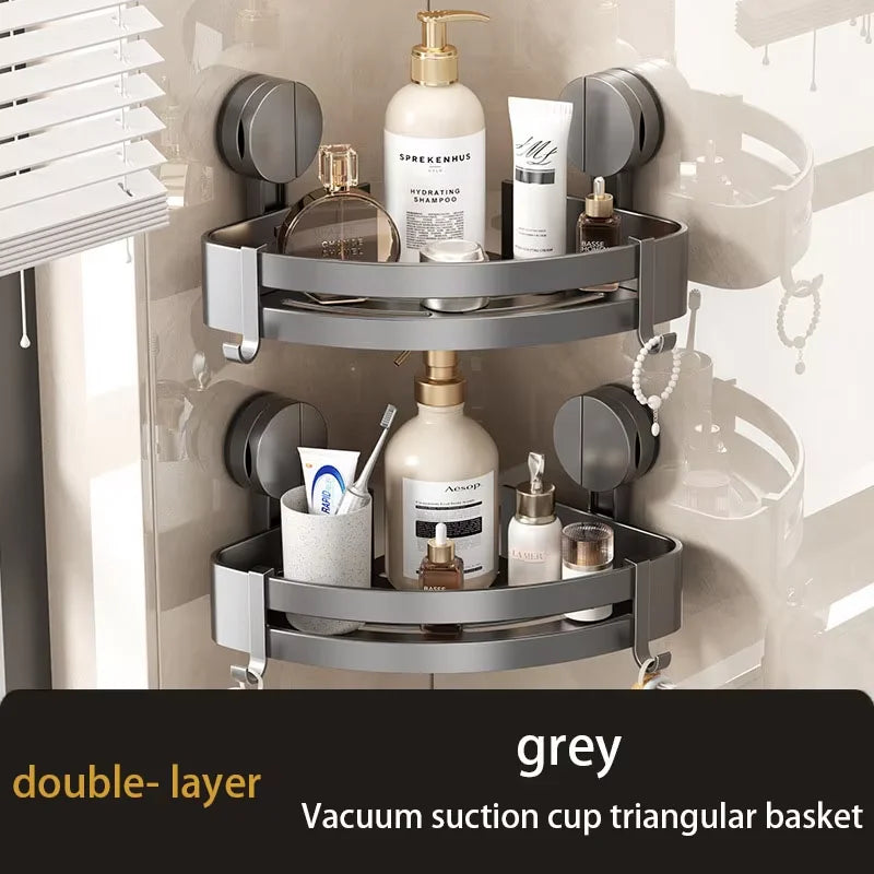Bathroom Suction Cup Type Storage Rack