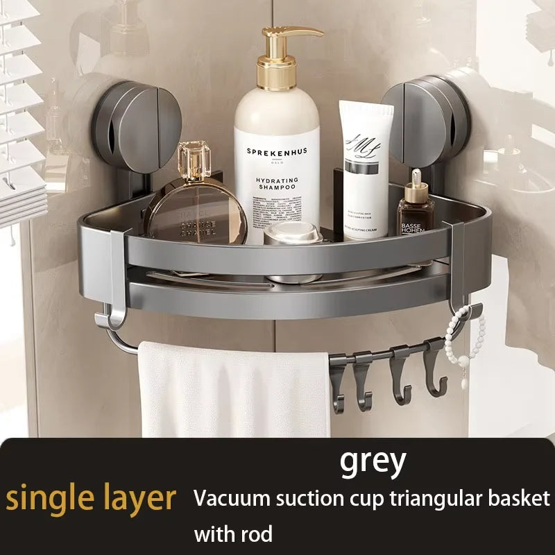 Bathroom Suction Cup Type Storage Rack