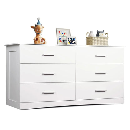 Wide Chest of Drawers with 6 Drawers
