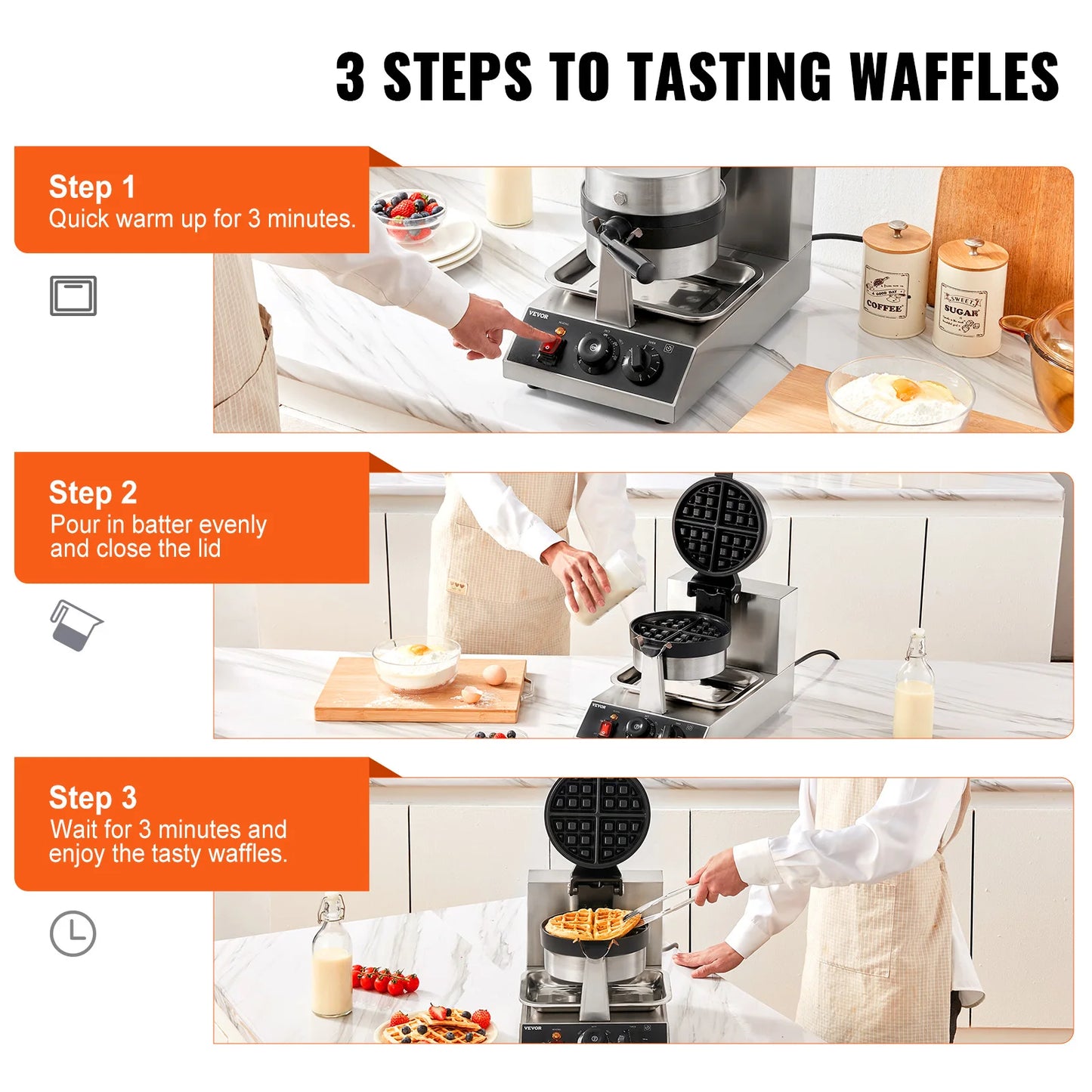 Stainless Steel Electric Waffle Maker
