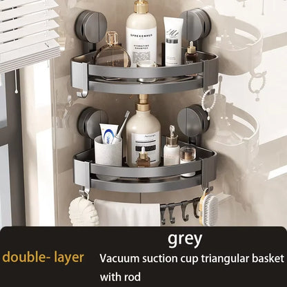 Bathroom Suction Cup Type Storage Rack