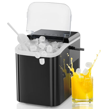Portable Ice Maker Machine, Auto-Clean with Basket & Scoop
