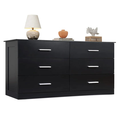 Wide Chest of Drawers with 6 Drawers