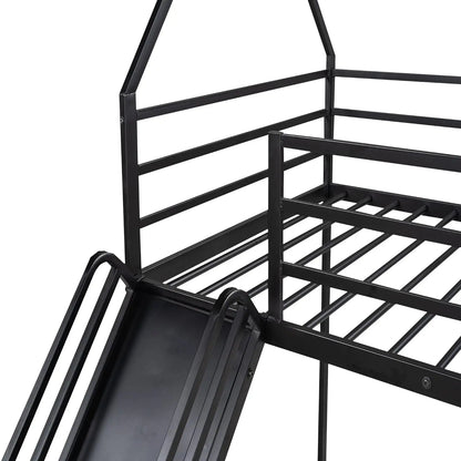 Twin Over Twin Bunk Bed with Slide