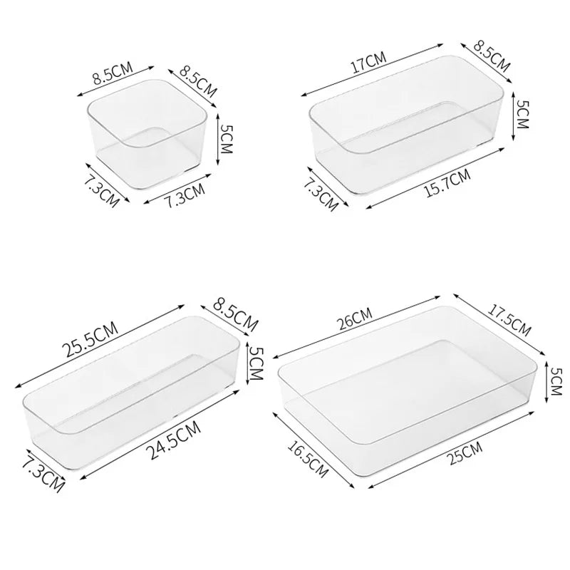 4PCS Desk Drawer Set, Makeup Organizers