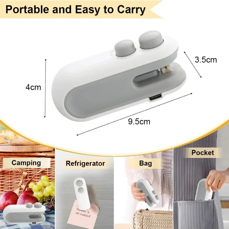 2 in 1 Rechargeable Mini Bag Sealer with Cutter