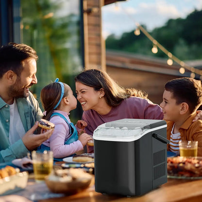 Portable Ice Maker Machine, Auto-Clean with Basket & Scoop