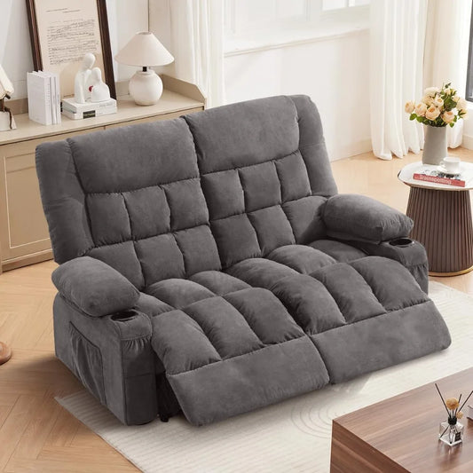 Recliner Loveseat with Cup Holders