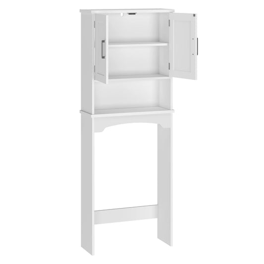 Over The Toilet Storage Cabinet with Double Doors and Anti-Tip Device