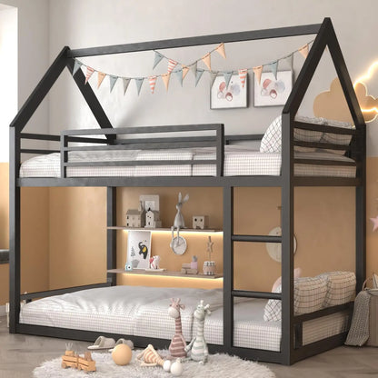 Twin Over Twin Bunk Bed with Slide