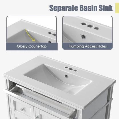 30" Modern Freestanding Storage Cabinet