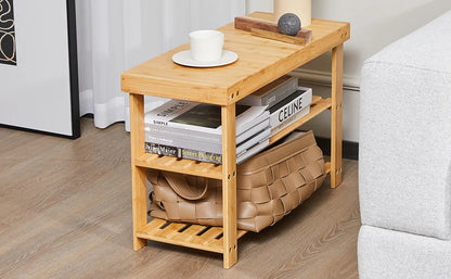 3-Tier Bamboo Entryway Benches Shoe Organizer