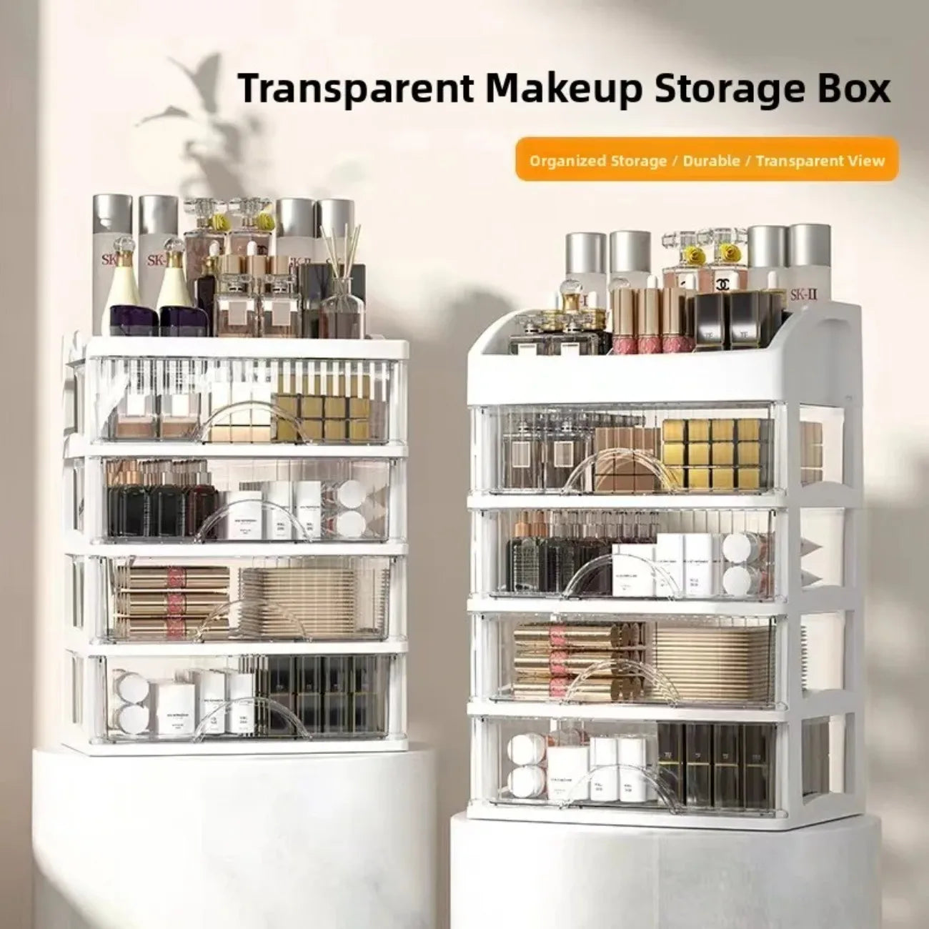 Multi-Compartment Makeup Organizer for Vanity