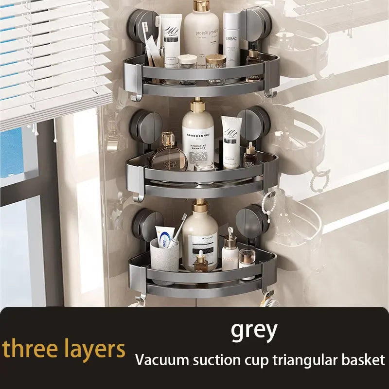Bathroom Suction Cup Type Storage Rack