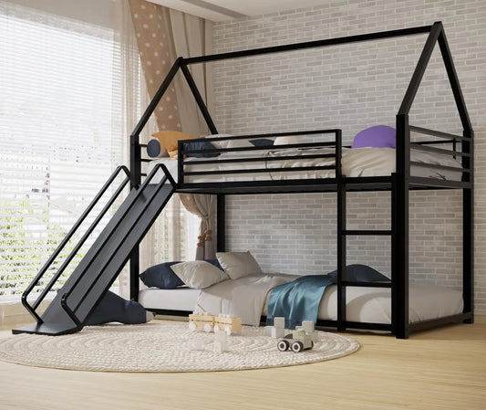 Twin Over Twin Bunk Bed with Slide