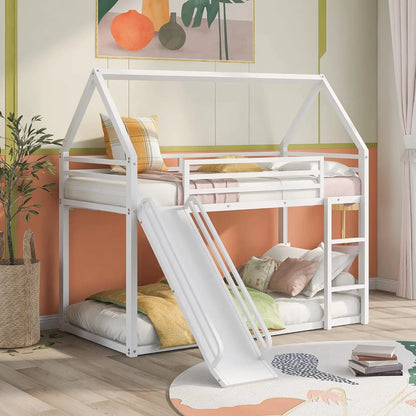 Twin Over Twin Bunk Bed with Slide