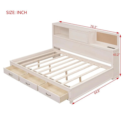 Full Size Daybed with USB Ports and Sockets