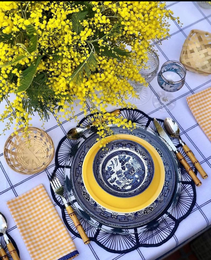 Petal Perfection Handwoven Iraca Placemat