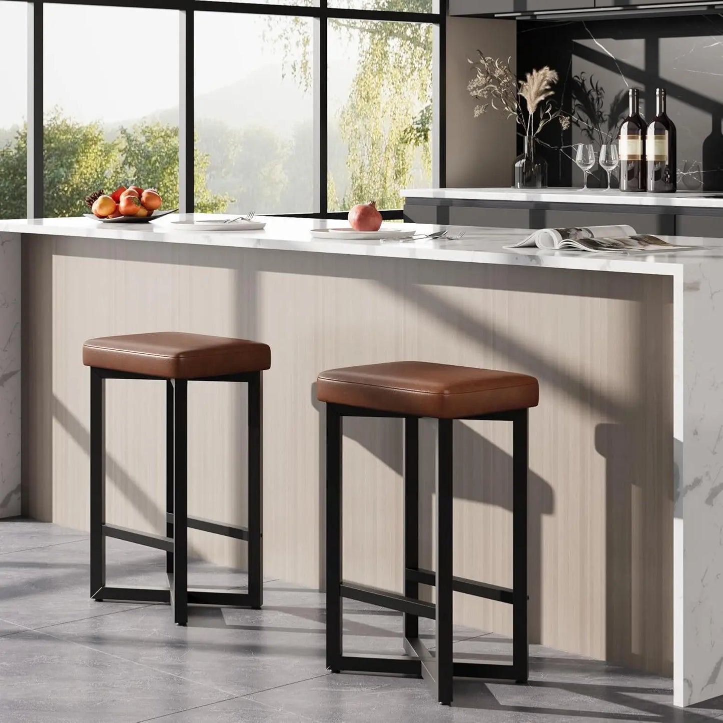 2PCS 24" Bar Stools Set