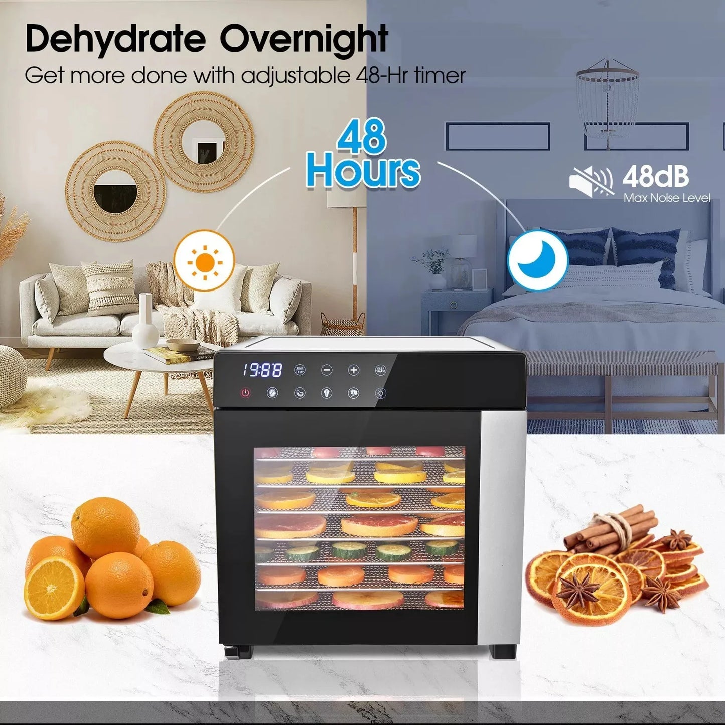 8-Tray Stainless Steel Dehydrator