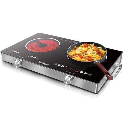 Karinear Ceramic Hob 2 Zones with Safety Lock