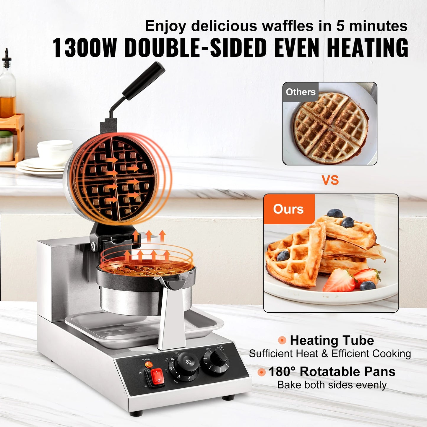 Stainless Steel Electric Waffle Maker