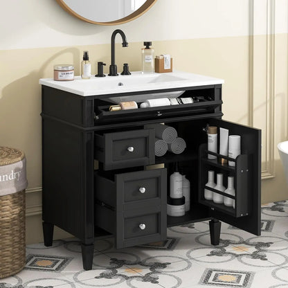 30" Modern Freestanding Storage Cabinet