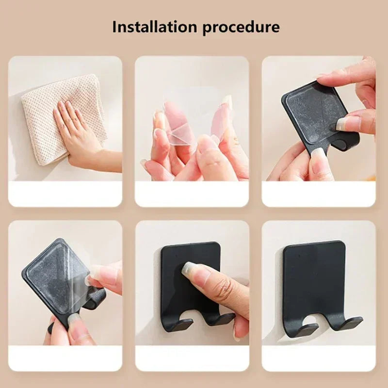 1/2/4/6Pcs Bathroom Razor Storage Hook