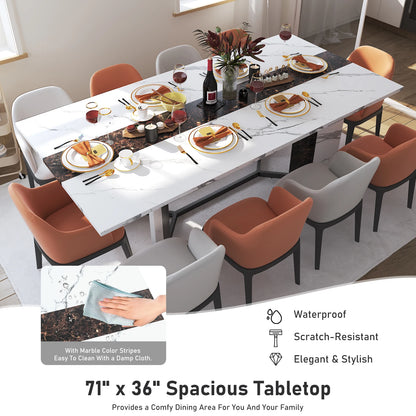 Large Rectangular White Dining Table