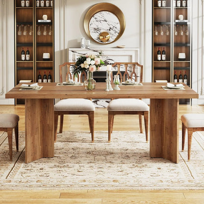 Farmhouse Kitchen Table with Large Tabletop