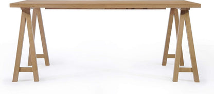 Mid Century Modern Dining Set 7 Piece Natural Oak Table